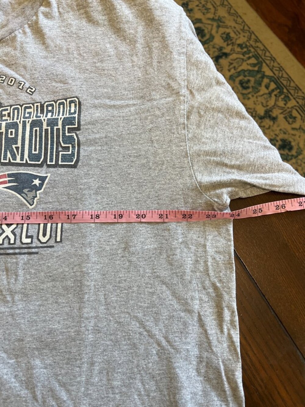 NFL Team Apparel Giants Patriots XLVI 2012 Super Bowl Short Sleeve T-Shirt XL - Picture 6 of 7